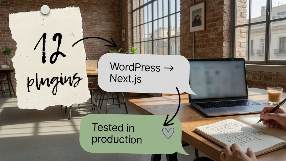 12 plugins that turn WordPress into a headless CMS for Next.js, tested in production