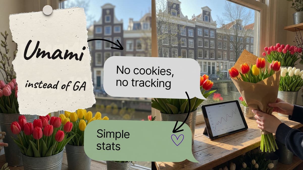 Umami instead of Google Analytics: simple stats with no cookies and no tracking