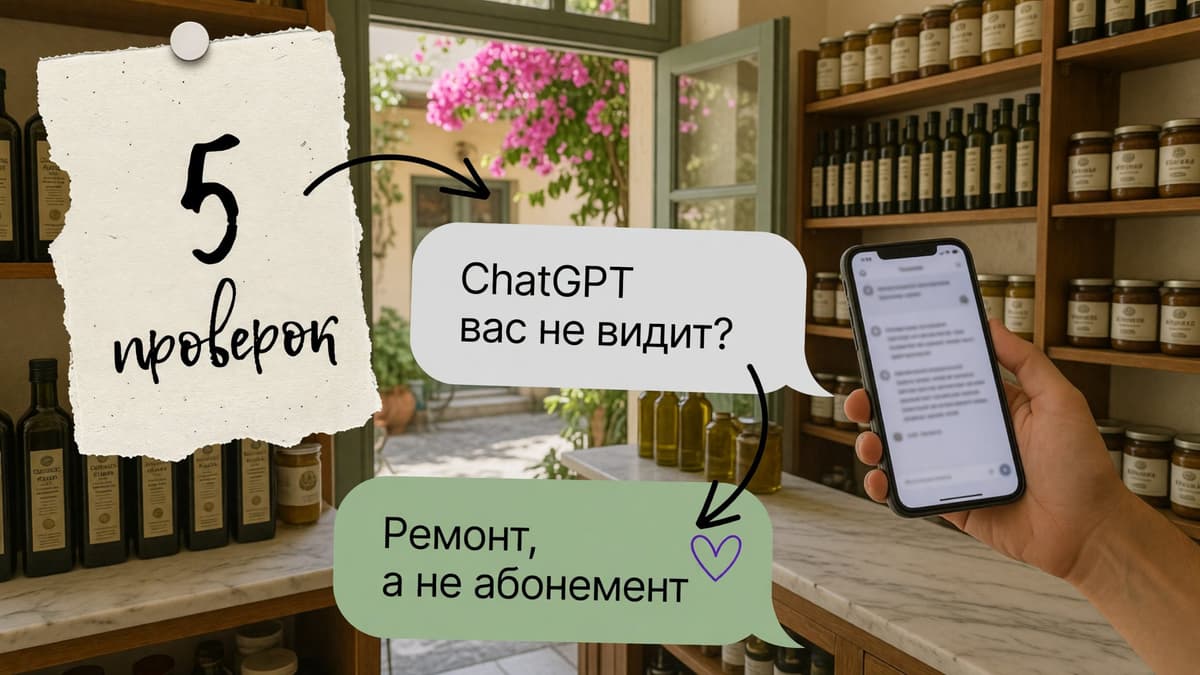 Ваш сайт не видит ChatGPT? 5 проверок и ремонт, а не абонемент